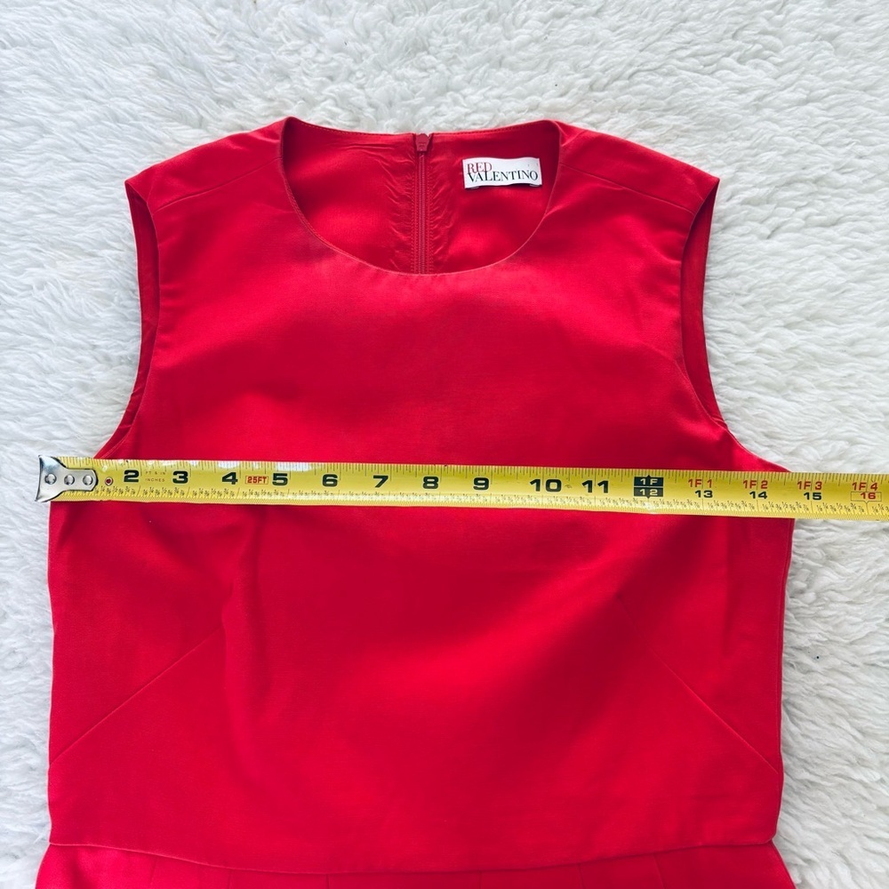 RED Valentino RN# 43835 Red Pleated Dress size EU 38 US XS-S - Picture 6 of 15